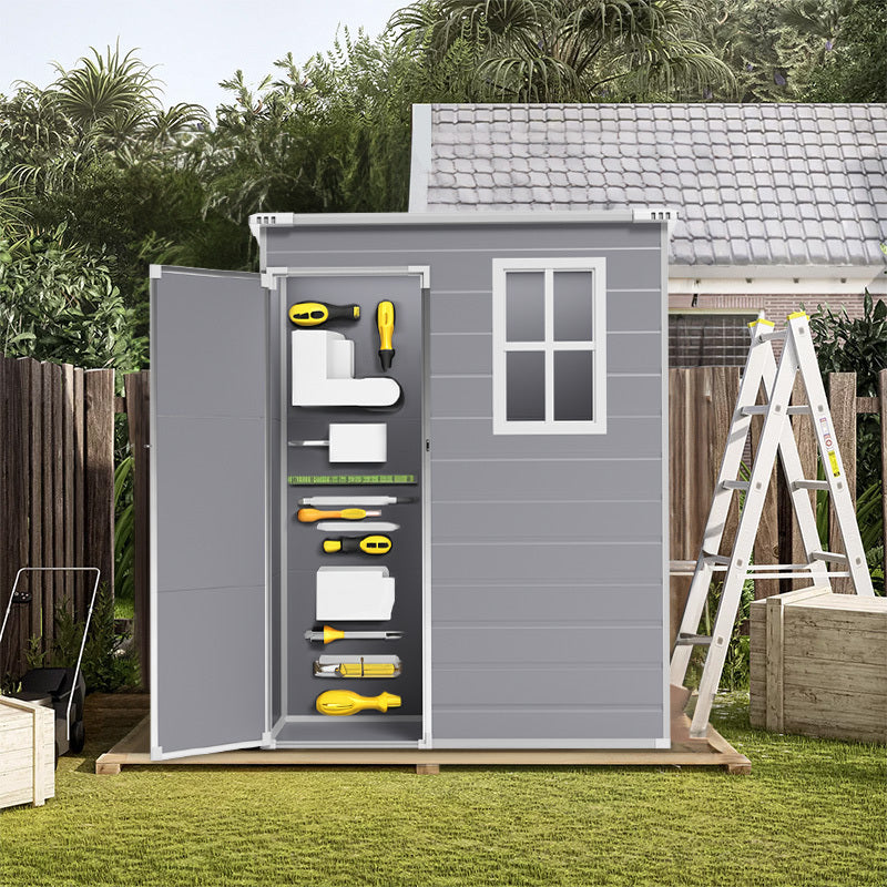 5ft Wide Plastic Shed for Outdoor Garden Tool Storage