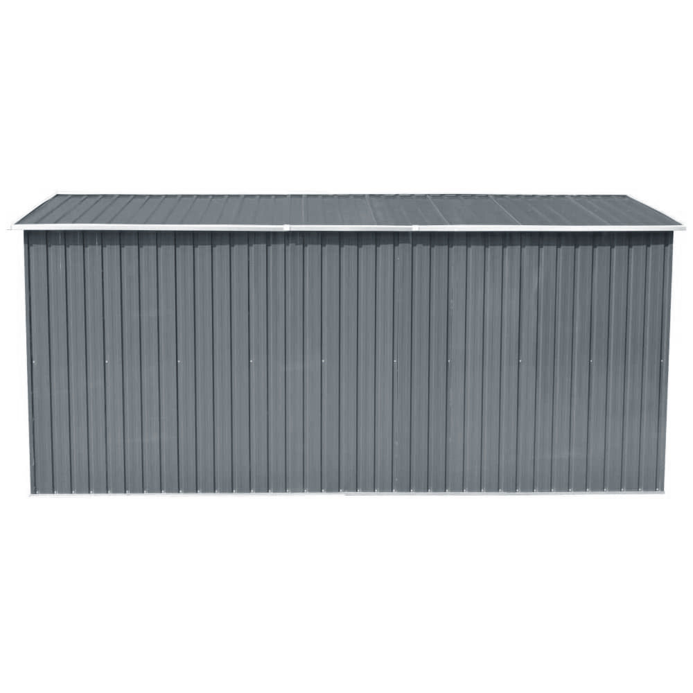 12x10 ft Metal Shed with Gabled Roof for Garden Storage