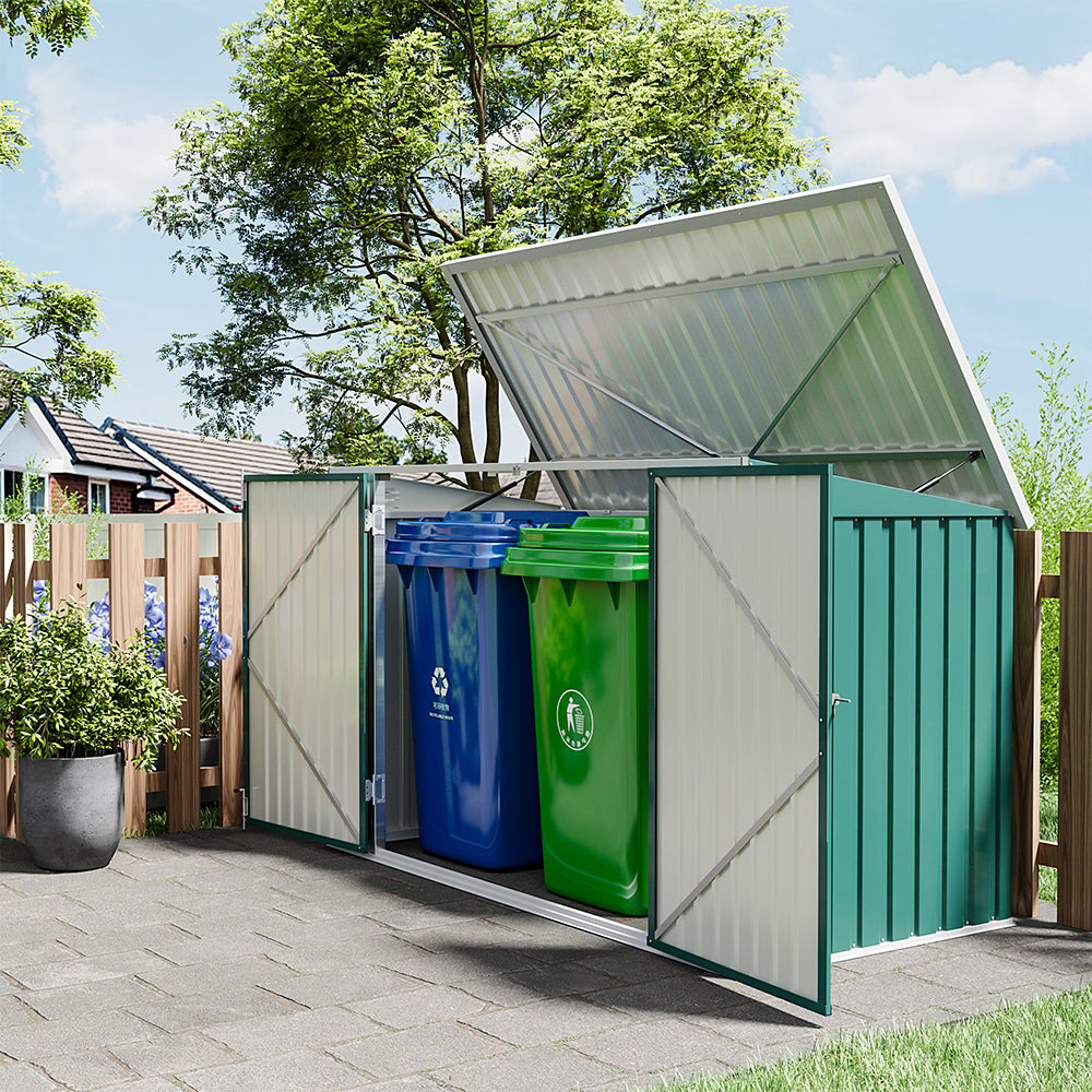 6x3/7x3 ft Lockable Garden Metal Bike Storage Shed