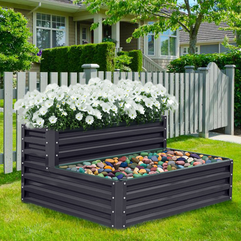 Outdoor Galvanized Steel Garden Bed