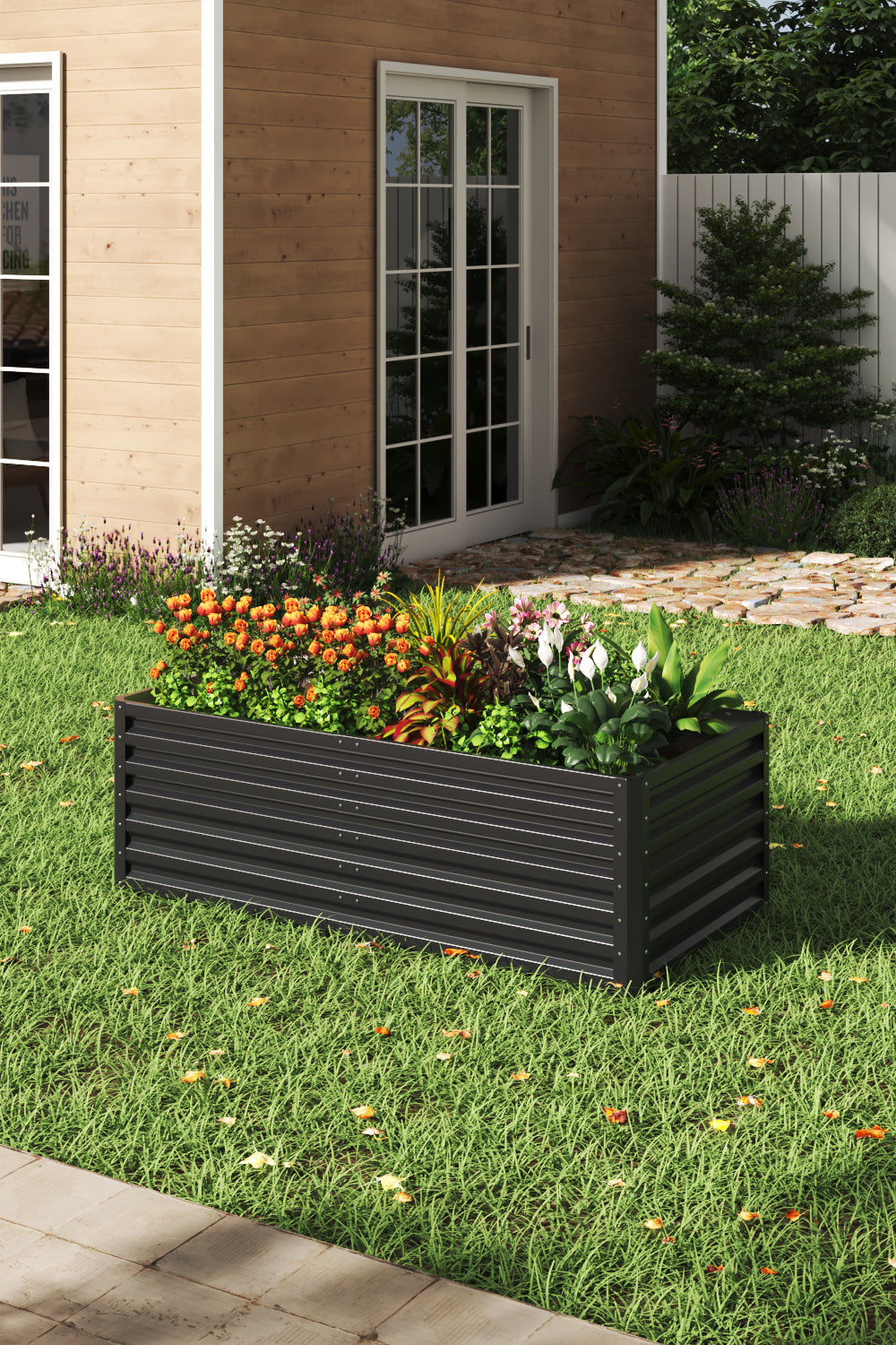 Outdoor Galvanized Steel Garden Bed