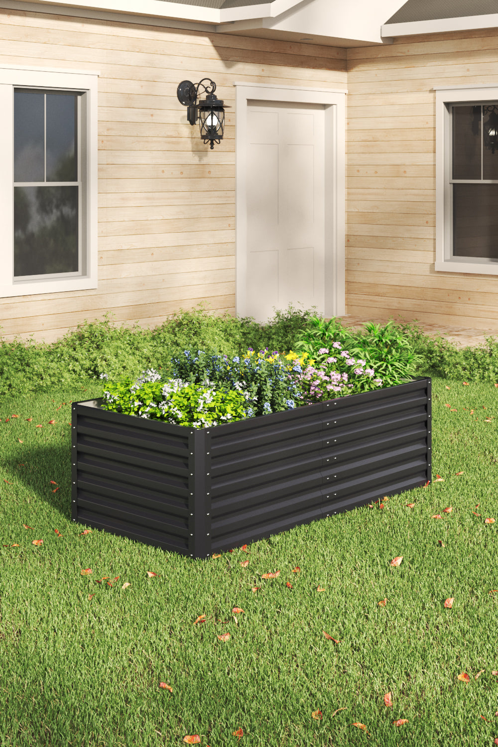 Outdoor Galvanized Steel Garden Bed