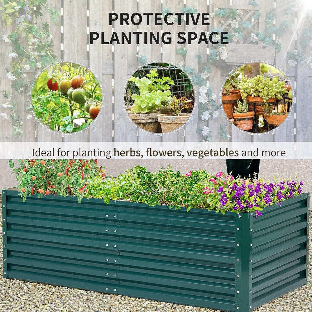 Outdoor Galvanized Steel Garden Bed
