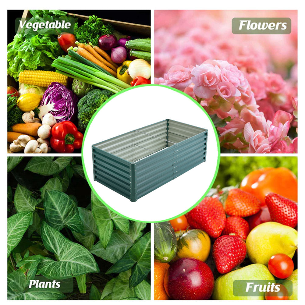Outdoor Galvanized Steel Garden Bed
