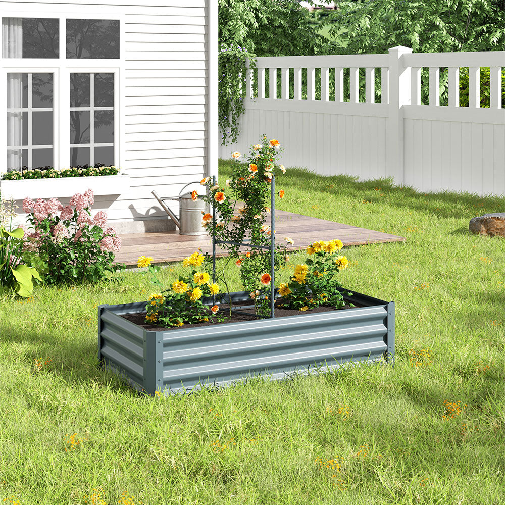 Outdoor Galvanized Steel Garden Bed