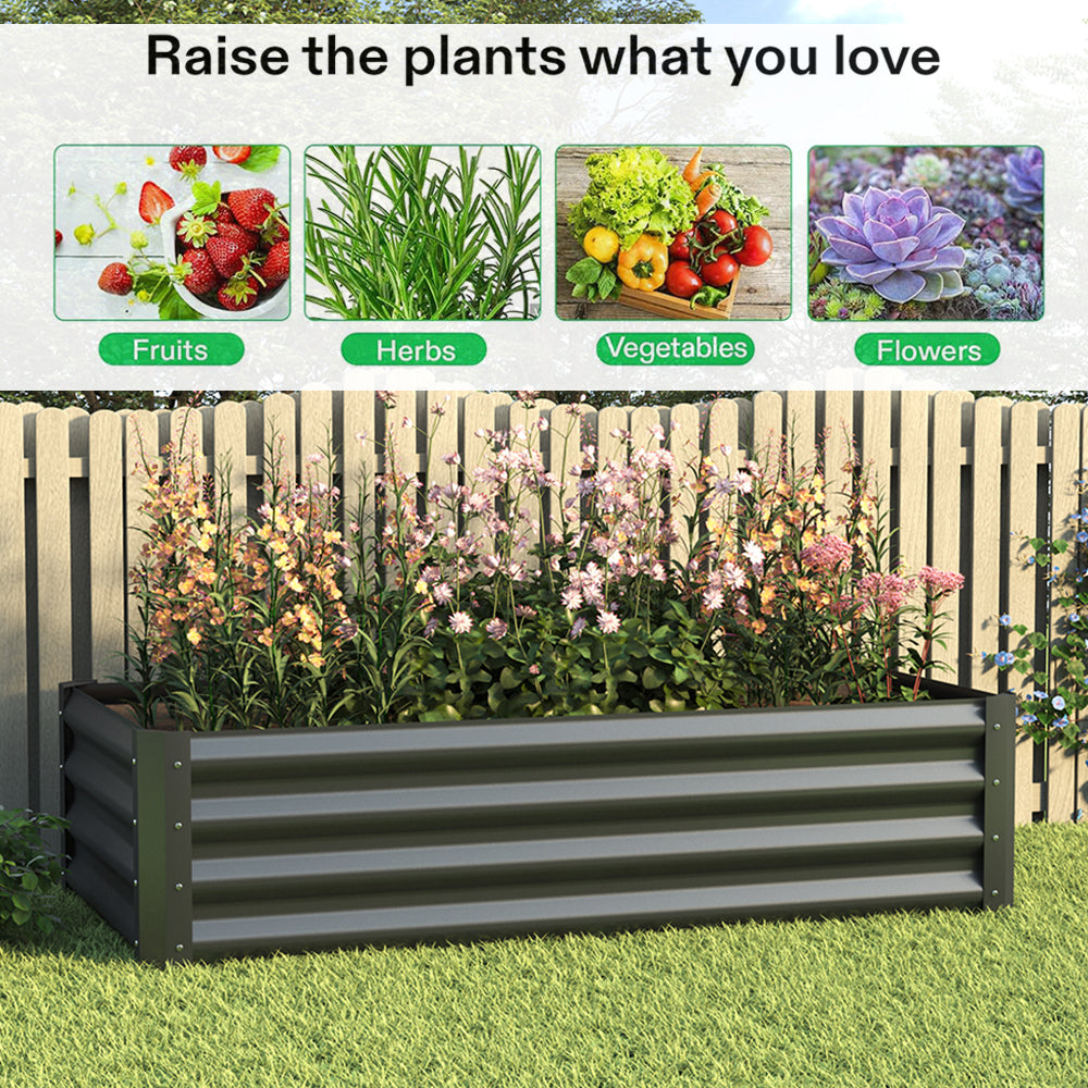 Outdoor Galvanized Steel Garden Bed