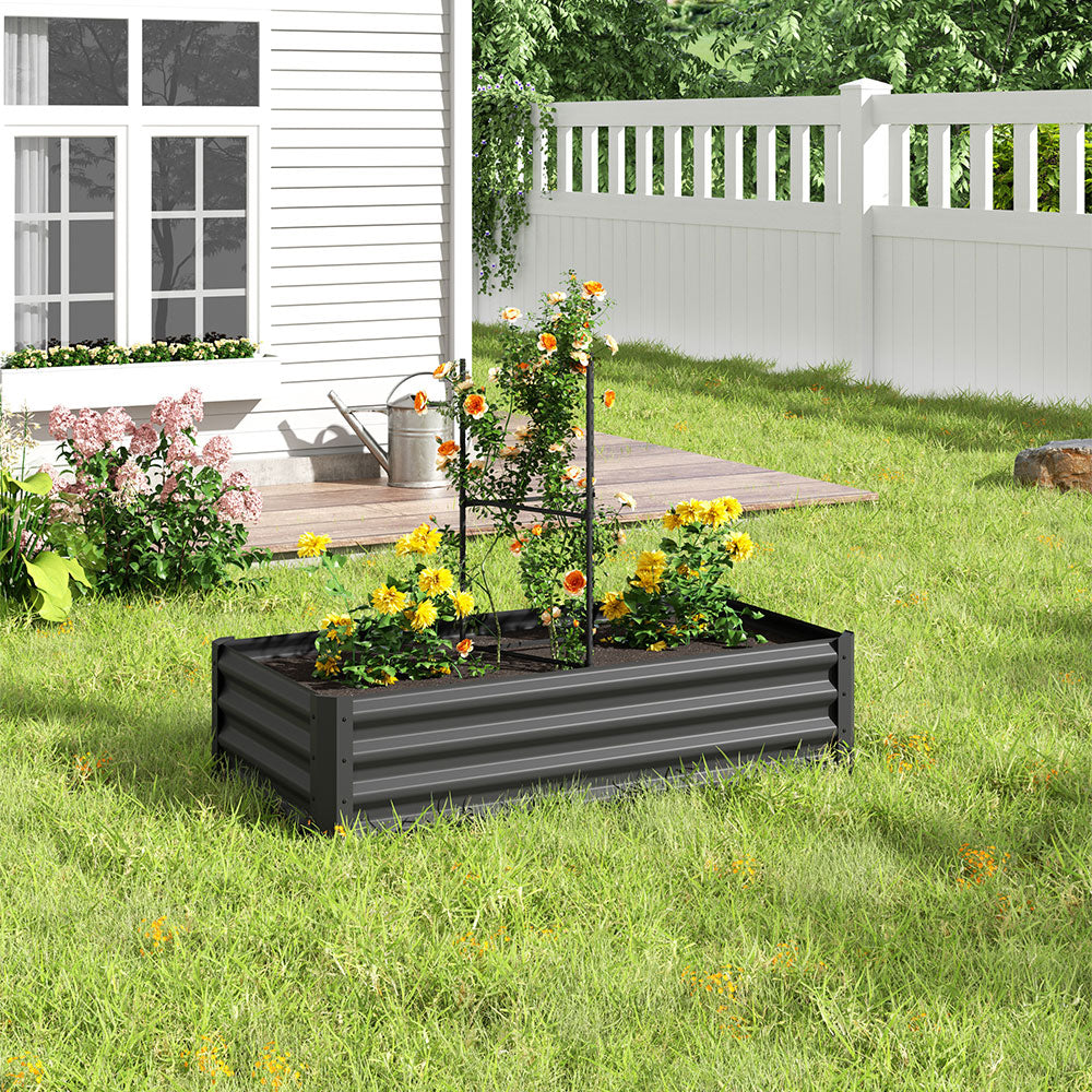 Outdoor Galvanized Steel Garden Bed