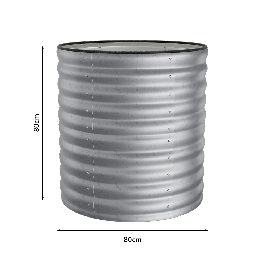 Gardens Plan Oval-Shaped Galvanized Steel Raised Garden Bed