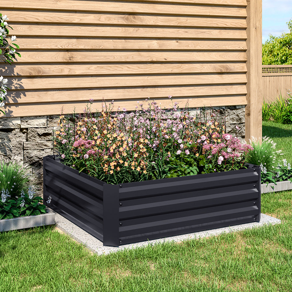 Outdoor Rectangular Metal Raised Garden Bed