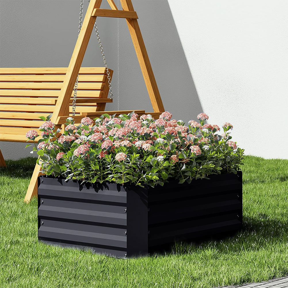 Outdoor Rectangular Metal Raised Garden Bed