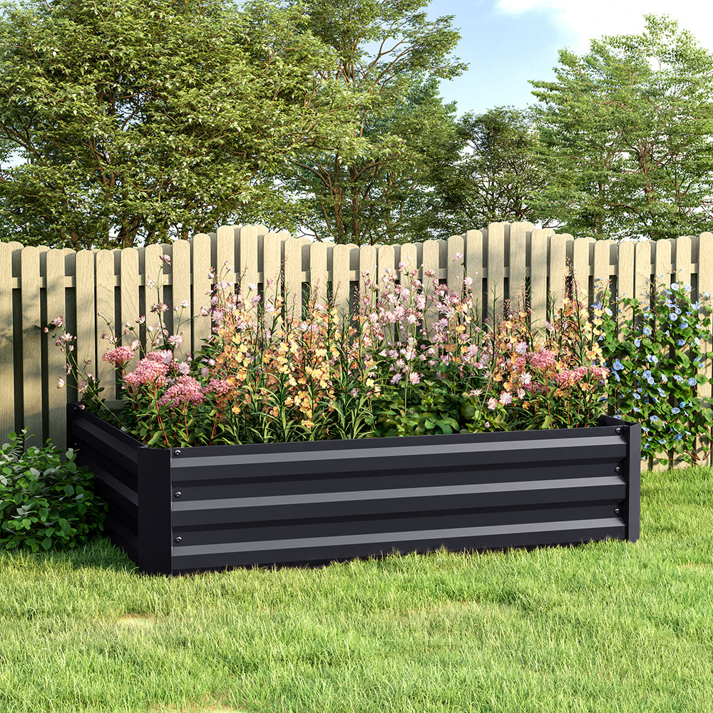 Outdoor Rectangular Metal Raised Garden Bed
