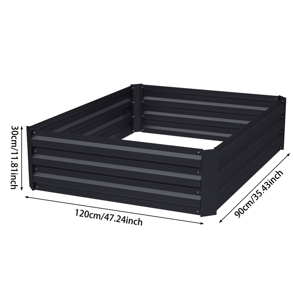 Outdoor Rectangular Metal Raised Garden Bed
