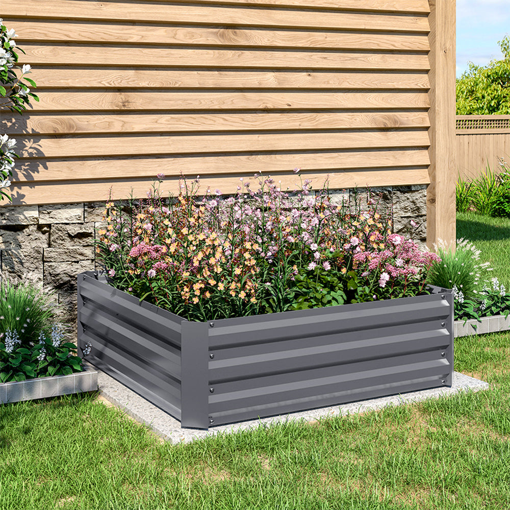 Outdoor Rectangular Metal Raised Garden Bed