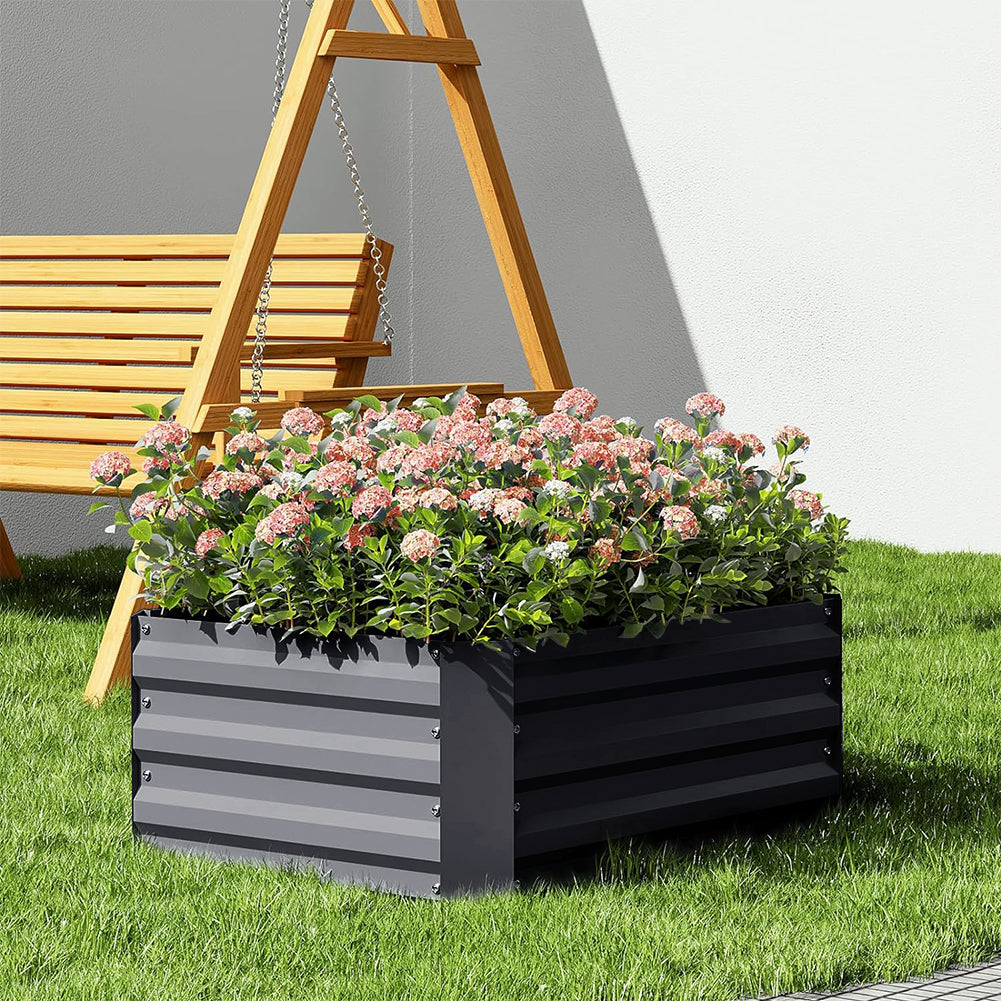 Outdoor Rectangular Metal Raised Garden Bed