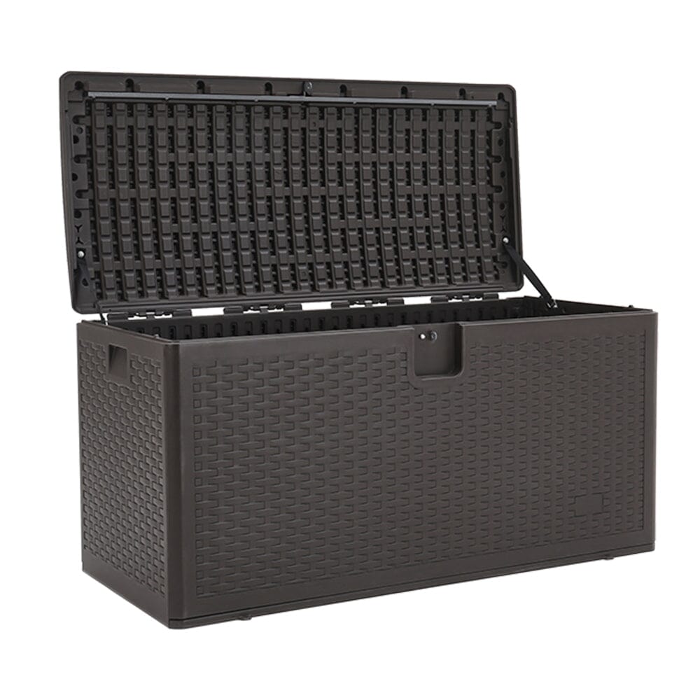 127cm W 99 Gallons Rattan Garden Storage Outdoor Deck Box