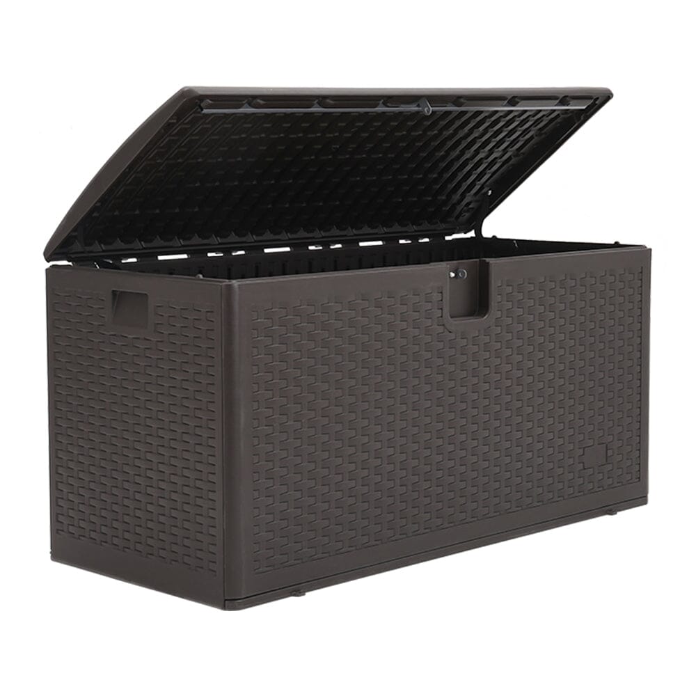 127cm W 99 Gallons Rattan Garden Storage Outdoor Deck Box