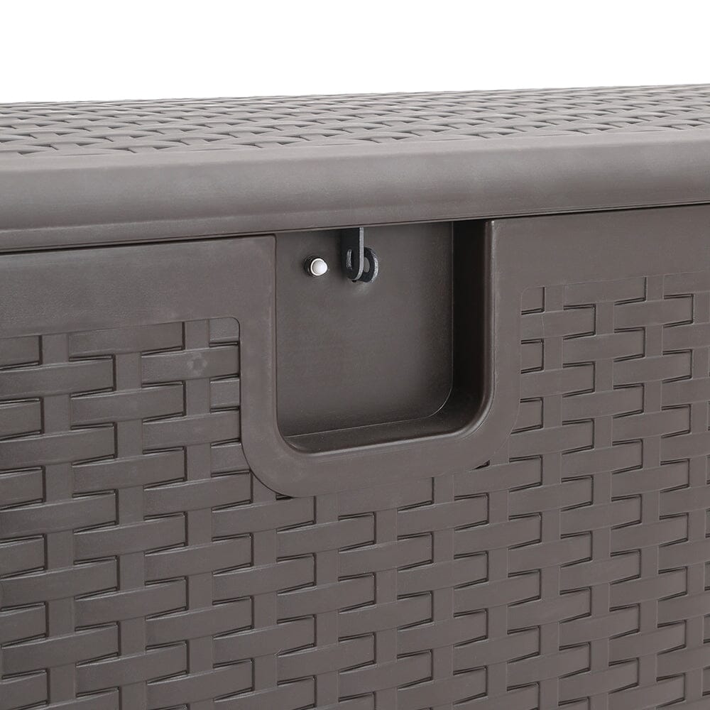 127cm W 99 Gallons Rattan Garden Storage Outdoor Deck Box