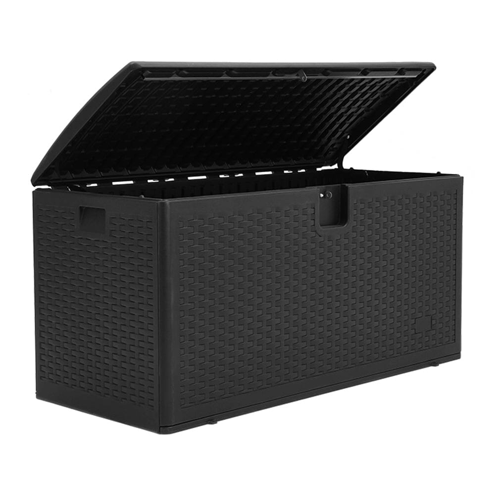 127cm W 99 Gallons Rattan Garden Storage Outdoor Deck Box