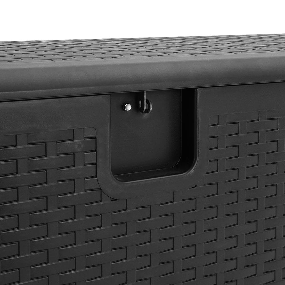 127cm W 99 Gallons Rattan Garden Storage Outdoor Deck Box