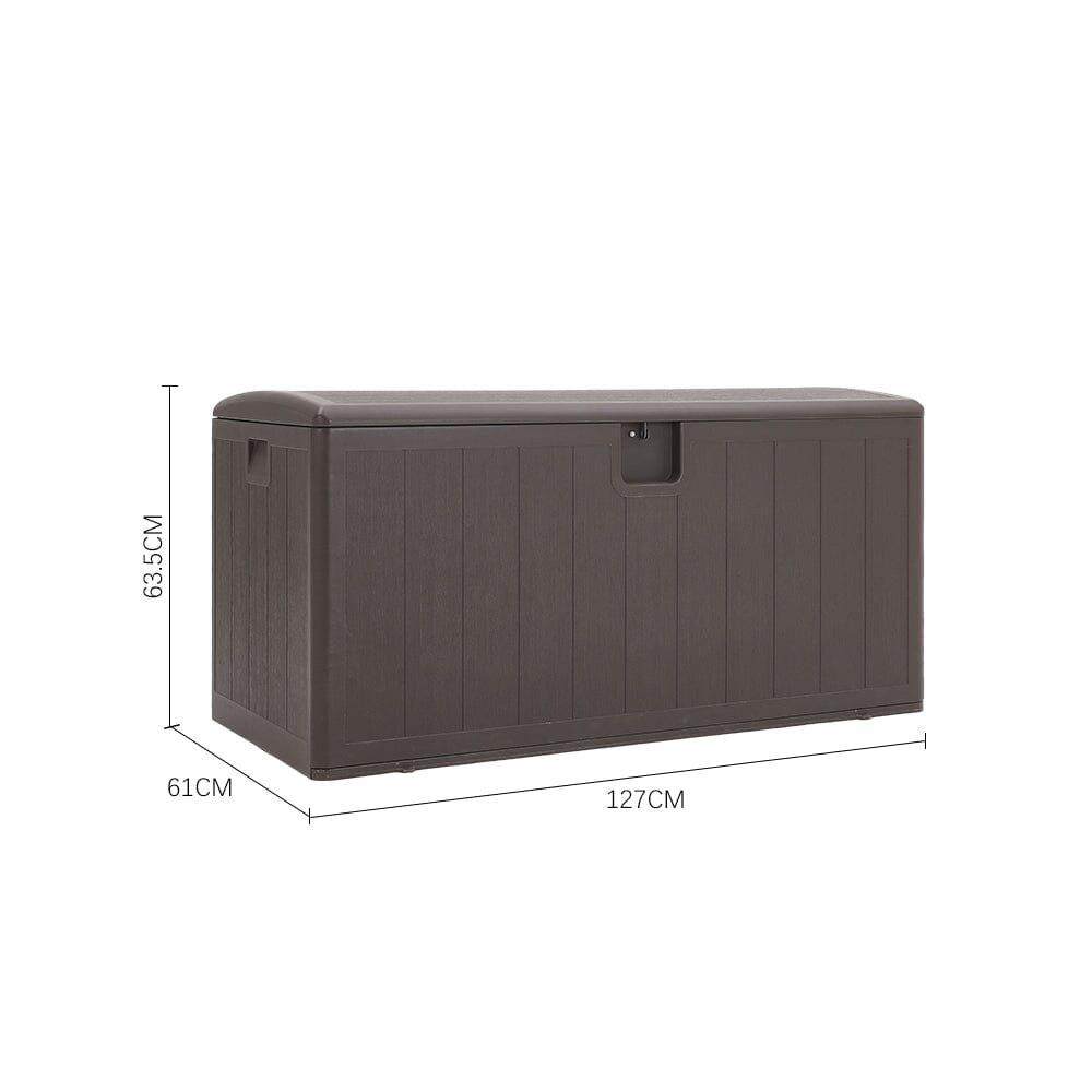 127cm W 99 Gallons Rattan Garden Storage Outdoor Deck Box