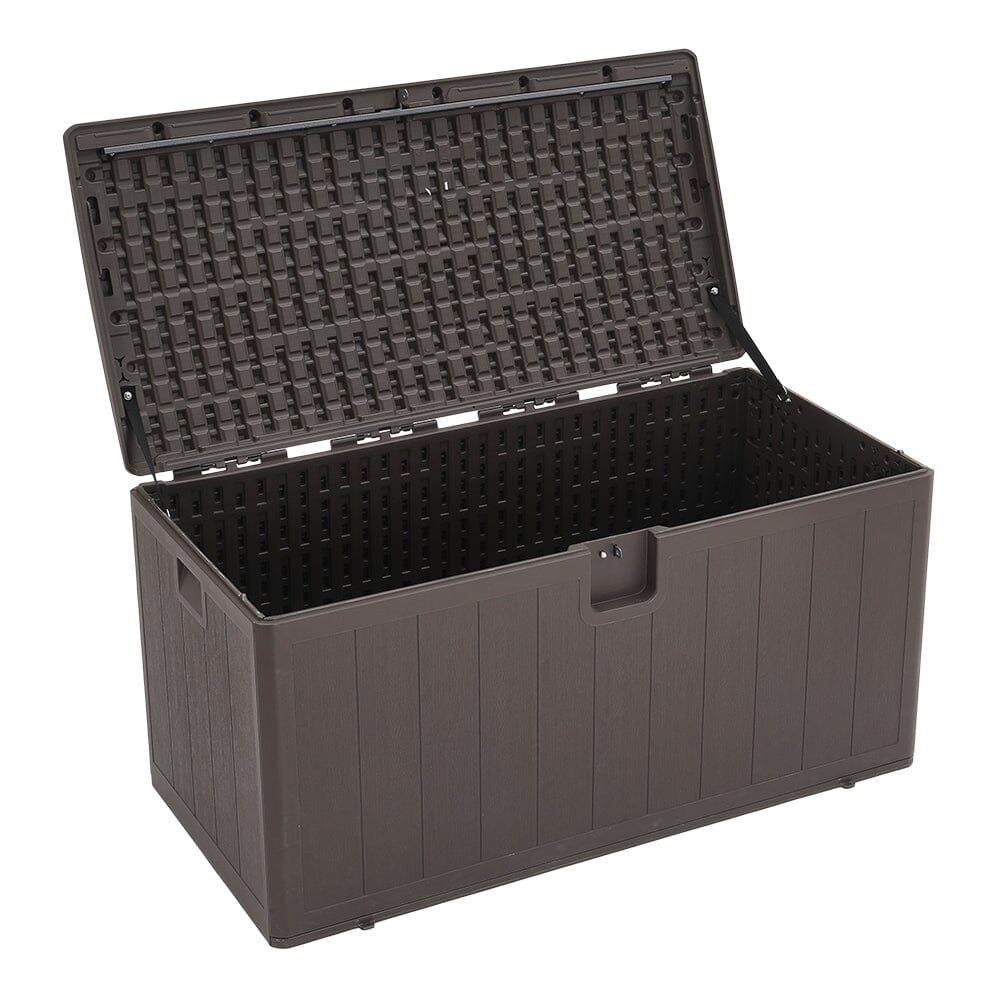 127cm W 99 Gallons Rattan Garden Storage Outdoor Deck Box