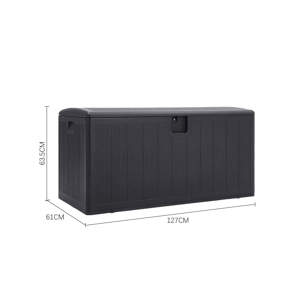 127cm W 99 Gallons Rattan Garden Storage Outdoor Deck Box