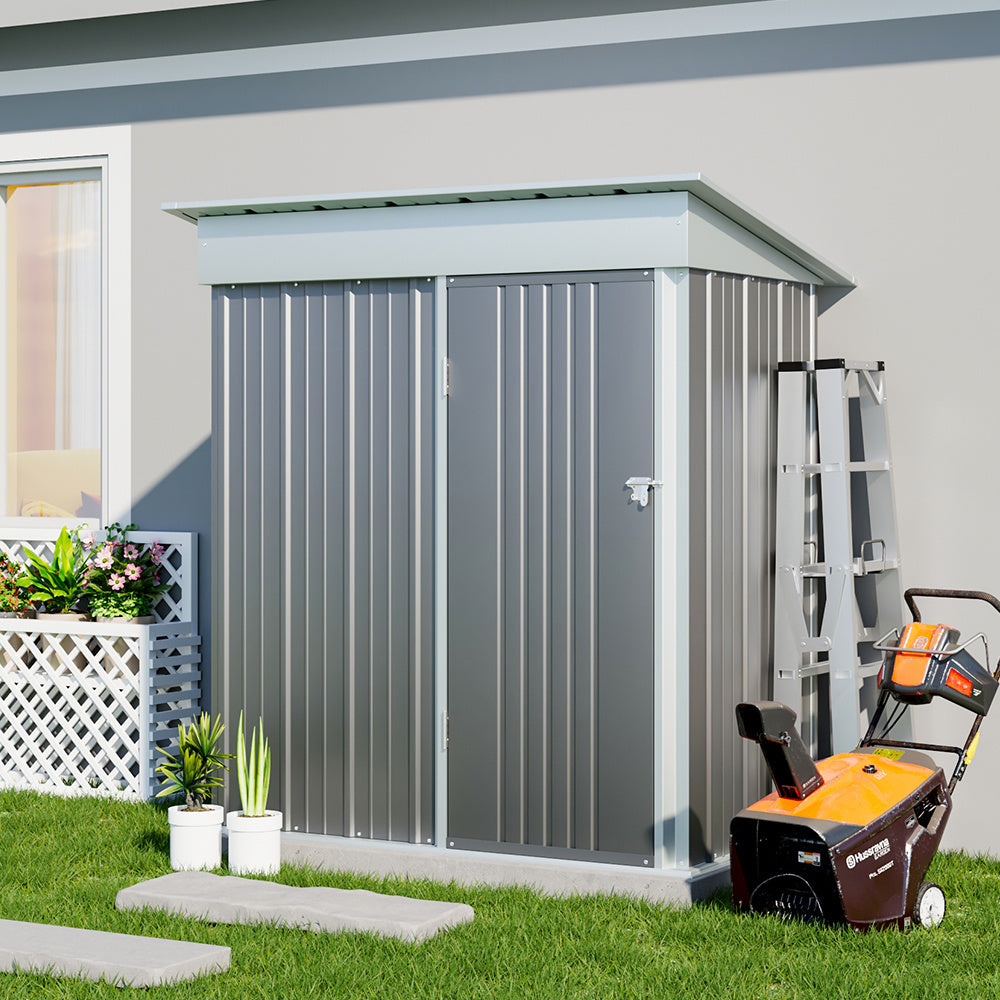 Outdoor Garden Lockable Galvanised Steel Shed