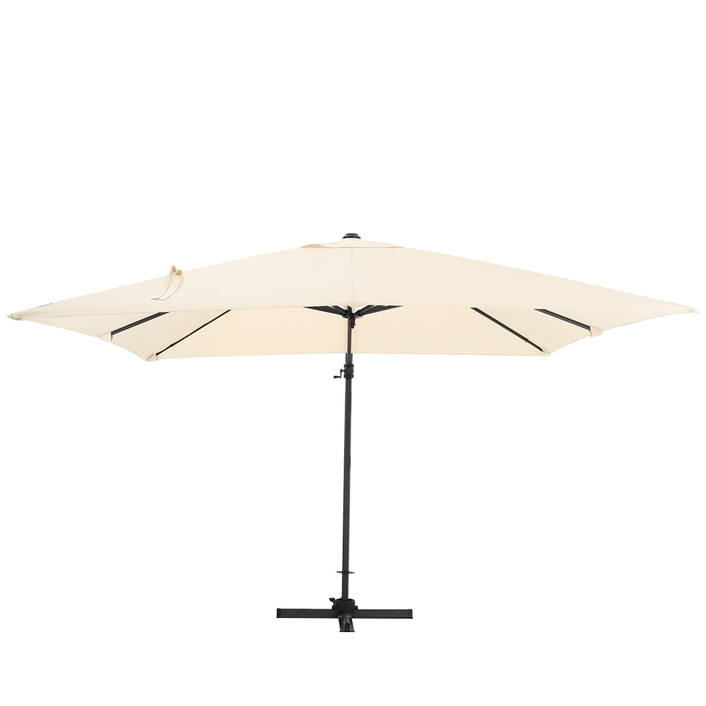 3M*3M Large Garden Parasol Tiltable and Rotating Cantilever Parasol