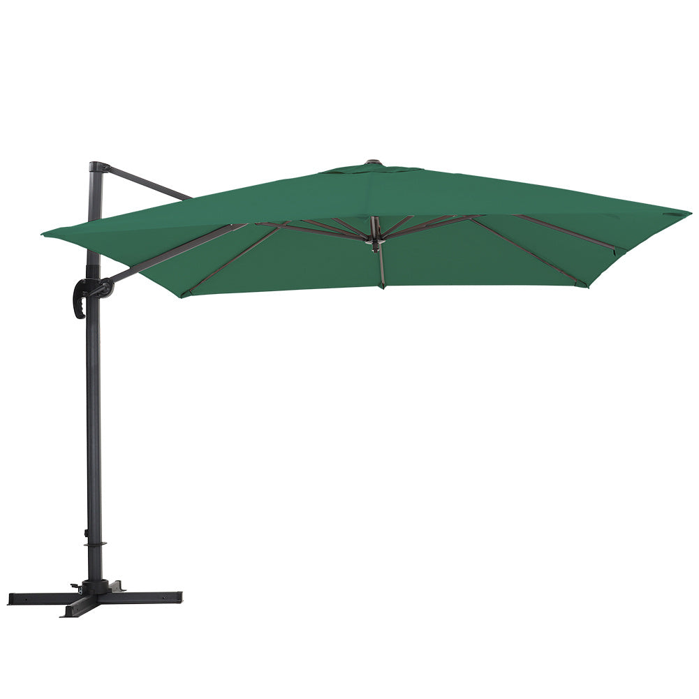 3M*3M Large Garden Parasol Tiltable and Rotating Cantilever Parasol