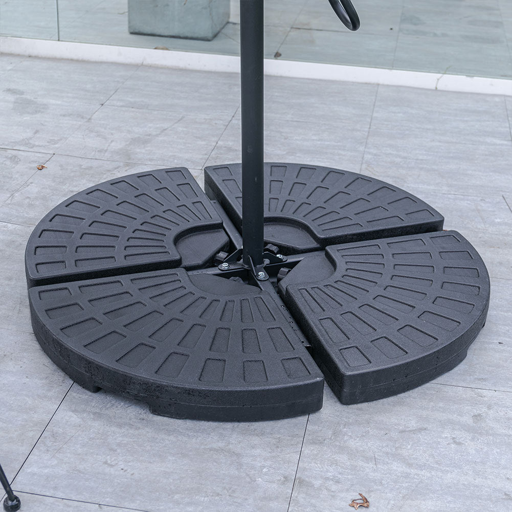3M*3M Large Garden Parasol Tiltable and Rotating Cantilever Parasol