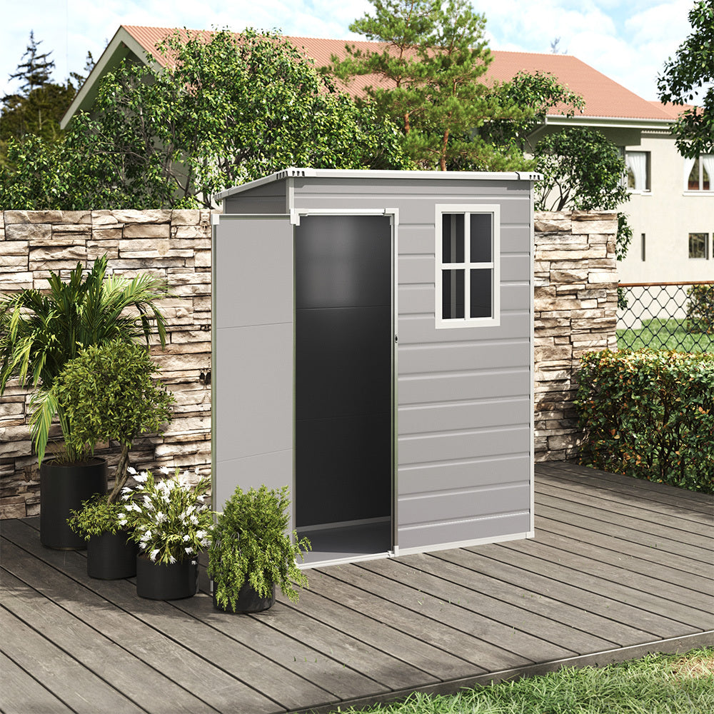 5ft Wide Plastic Shed for Outdoor Garden Tool Storage