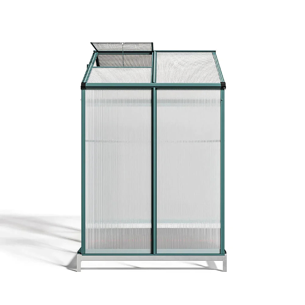 6ft W Garden Aluminium Greenhouse Polycarbonate with Vent
