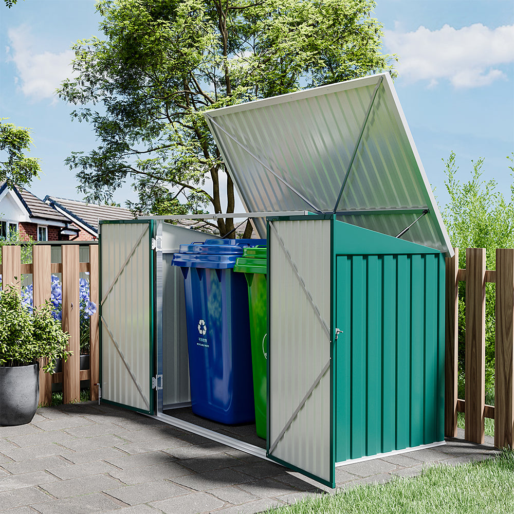 6x3/7x3 ft Lockable Garden Metal Bike Storage Shed