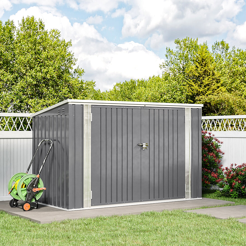 6x3/7x3 ft Lockable Garden Metal Bike Storage Shed