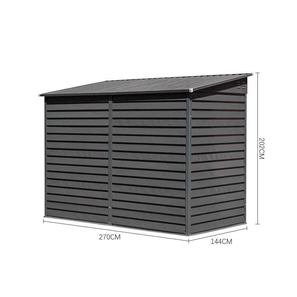Lockable Metal Motorcycle Storage Shed for Outdoor Storage