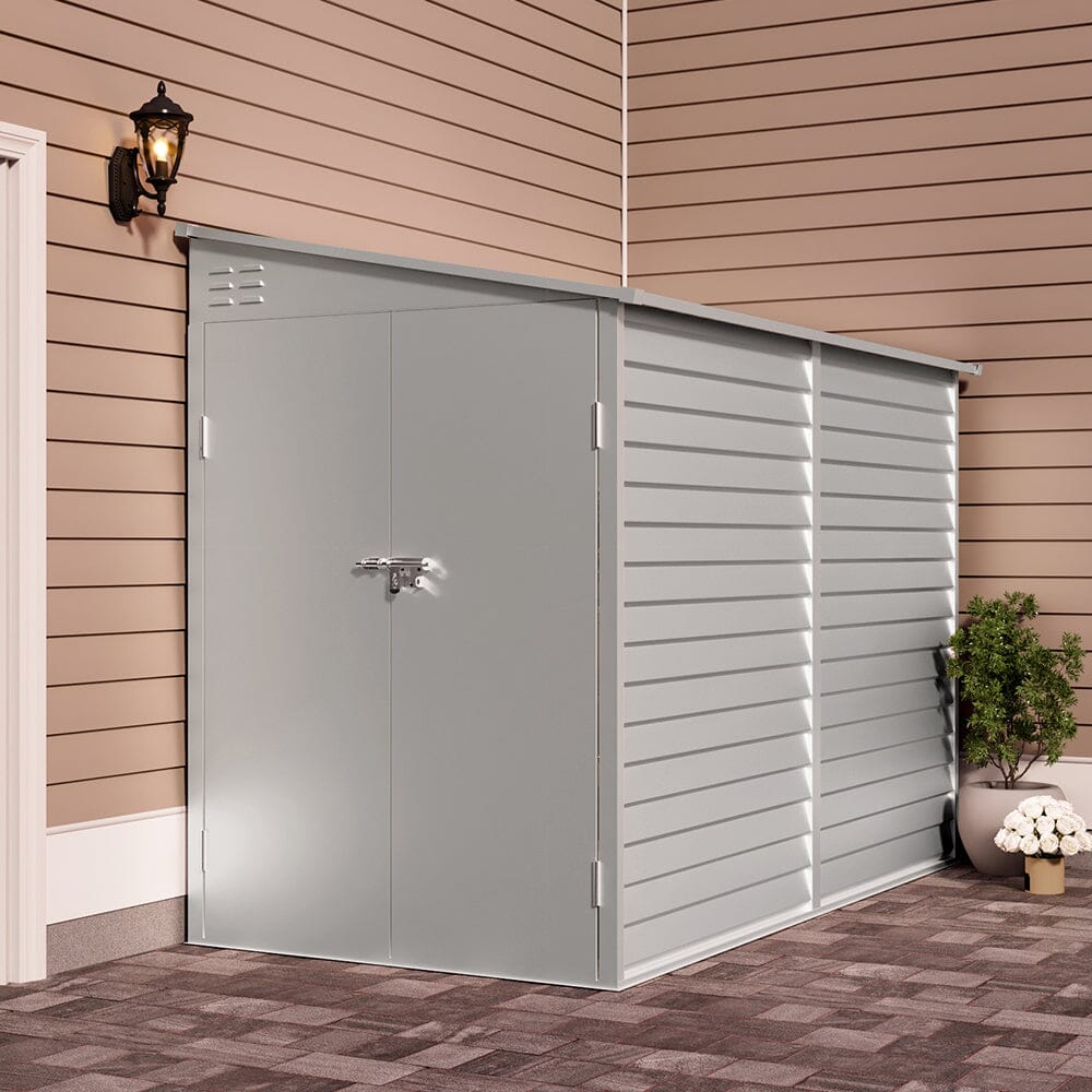 Lockable Metal Motorcycle Storage Shed for Outdoor Storage