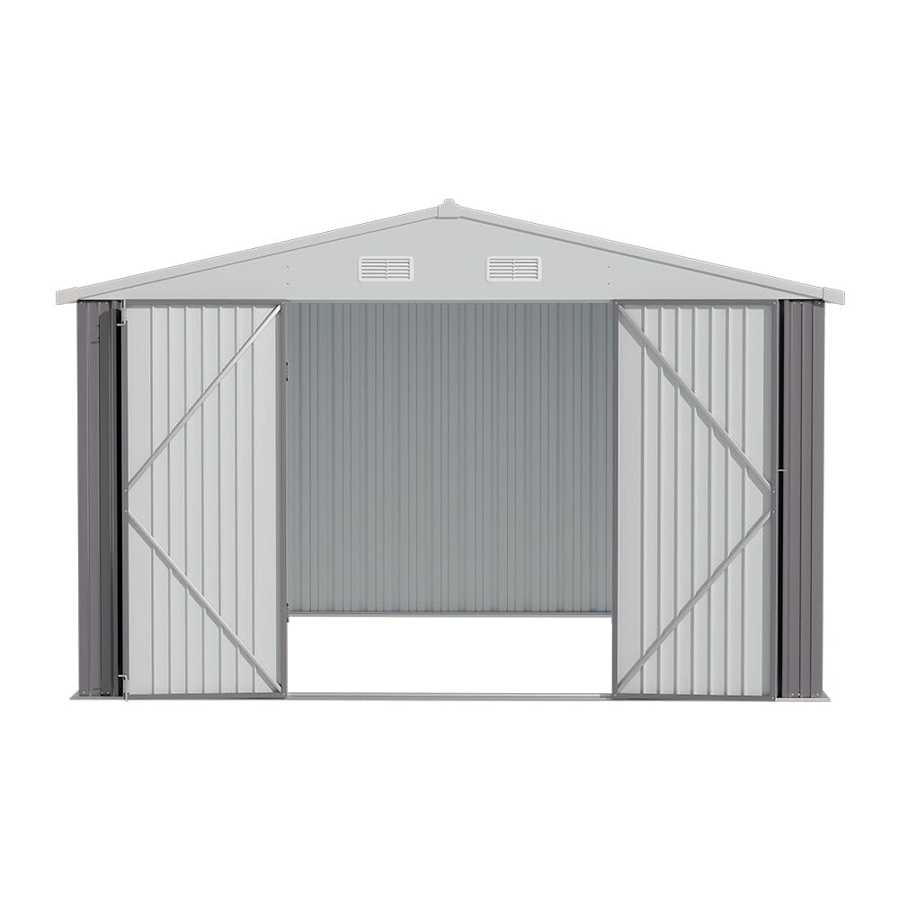 Outdoor Garden Lockable Galvanised Steel Shed