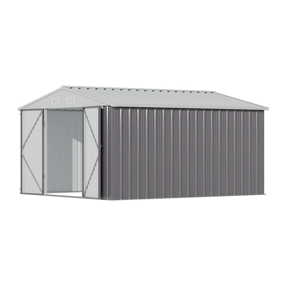 Outdoor Garden Lockable Galvanised Steel Shed