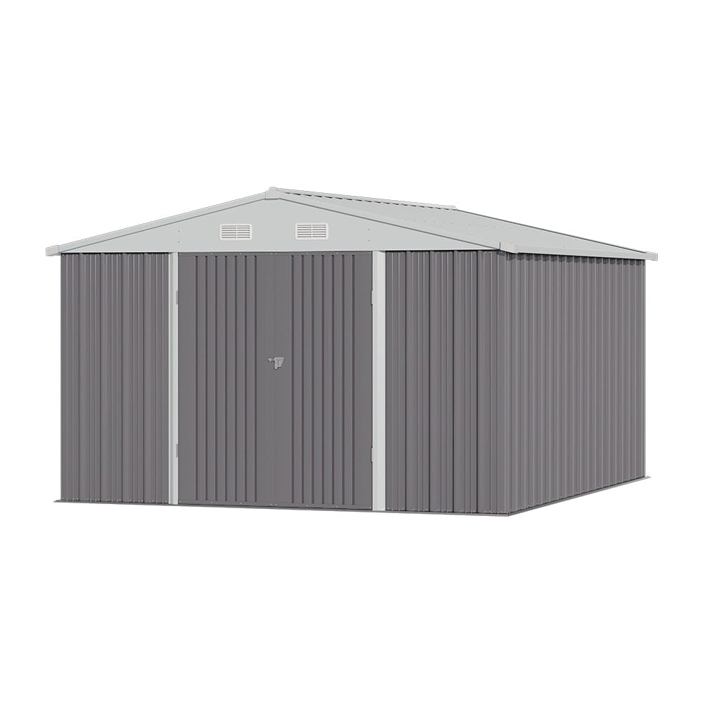 Outdoor Garden Lockable Galvanised Steel Shed