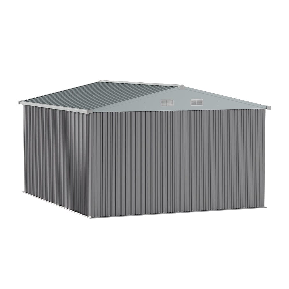 Outdoor Garden Lockable Galvanised Steel Shed