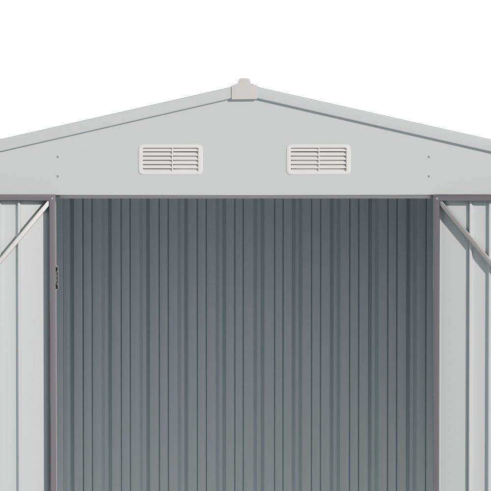 Outdoor Garden Lockable Galvanised Steel Shed