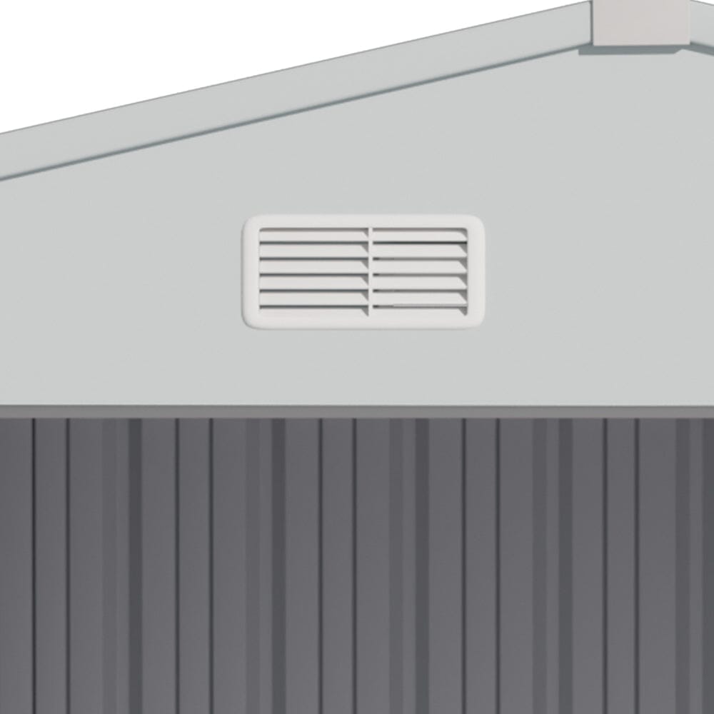 Outdoor Garden Lockable Galvanised Steel Shed