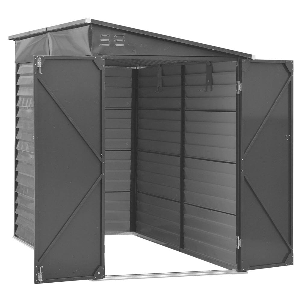 Lockable Metal Motorcycle Storage Shed for Outdoor Storage