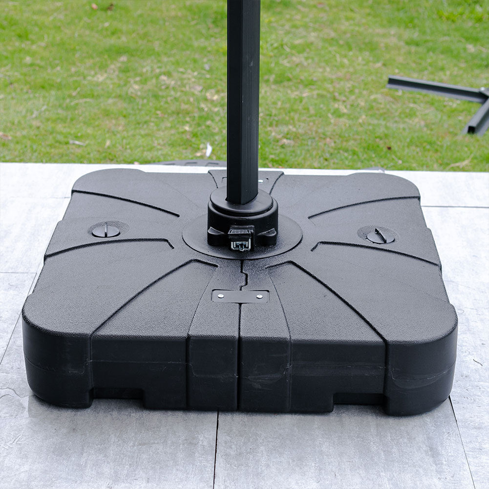 3M*3M Large Garden Parasol Tiltable and Rotating Cantilever Parasol