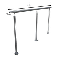 240cm Floor Mount Stainless Steel Handrail for Slopes and Stairs