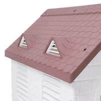 48cm W Elevated Plastic Dog House with Wire Door