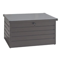 350L Grey Metal Outdoor Garden Storage Box Lockable