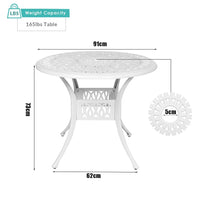 Garden Bistro Table Round Hollow Table with Parasol Hole
