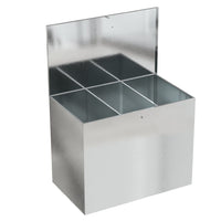 112x67x87cm Metal Feed Storage Bin with 1/2/3 Compartment