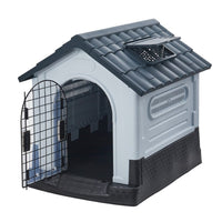 Small/Medium Weatherproof Comfortable Dog House Kennel with Skylight and Door